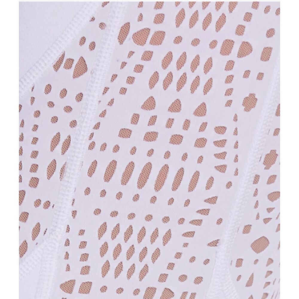 Alo Yoga White High-Waist Charm Capris Laser Cut Sleek Studio Leggings Sz XS - Picture 7 of 7
